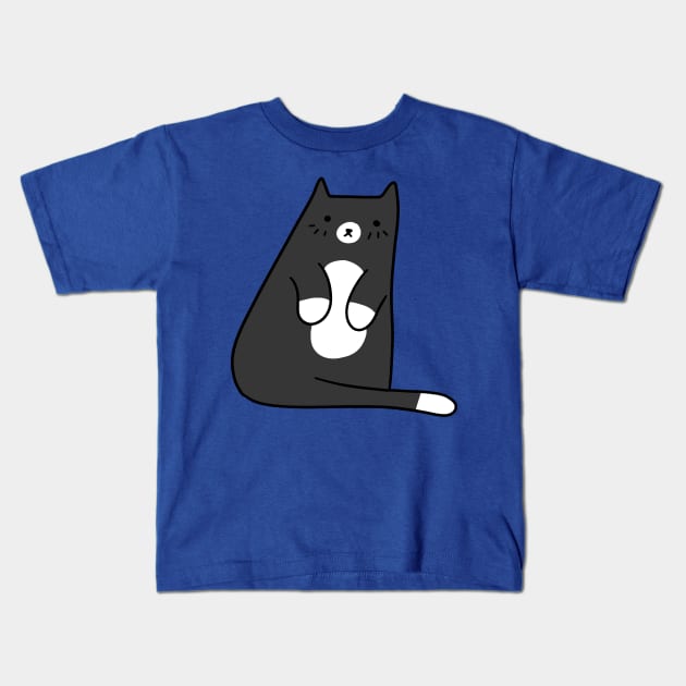 Cute Tuxedo Kitty Kids T-Shirt by saradaboru